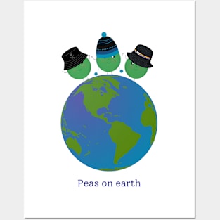 Peas on Earth - Peas with Beanie and Bucket Hats Posters and Art